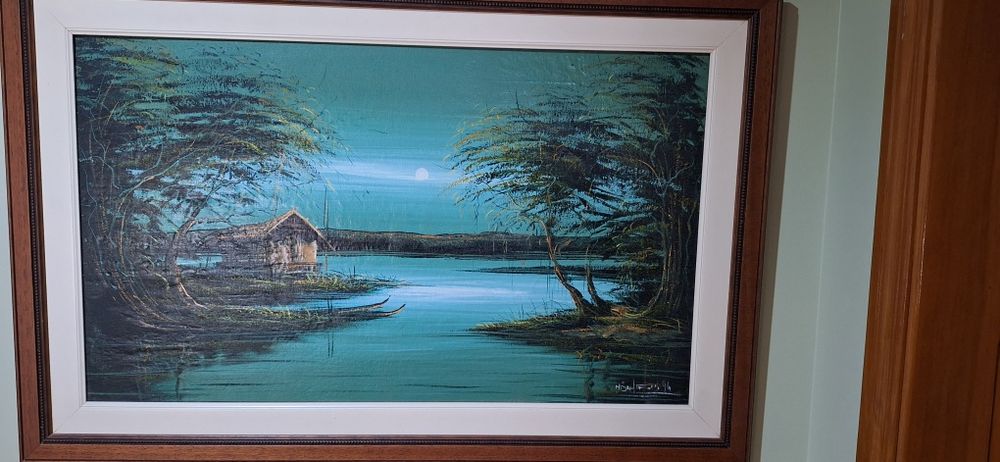 Quadro pintura a óleo,  motivo Africano