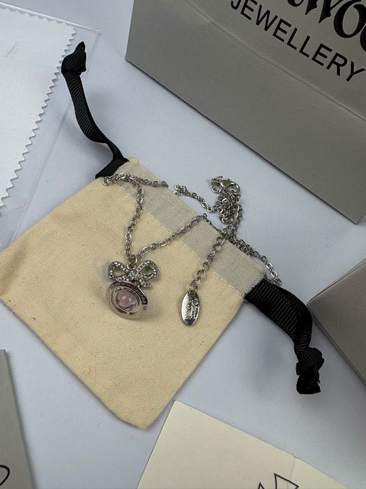 Підвіска Vivienne Westwood з бантиком / Кулон Вивьен Вествуд / Ланцюжок Saturn Orb Planet y2k