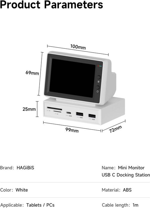 HIT!!! Stacja dokująca HUB Mini monitor dla Apple Mac Mini MacBook