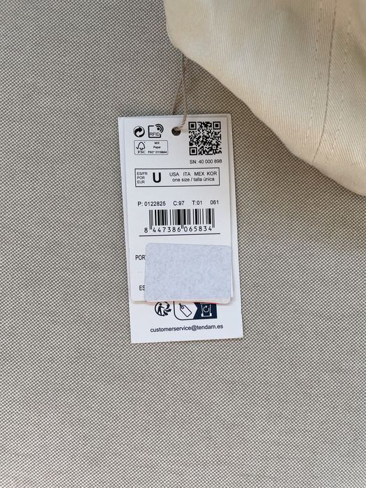 Boné/cap creme e castanho unissexo da Springfield