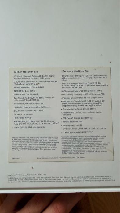 MacBook Pro 13 cali