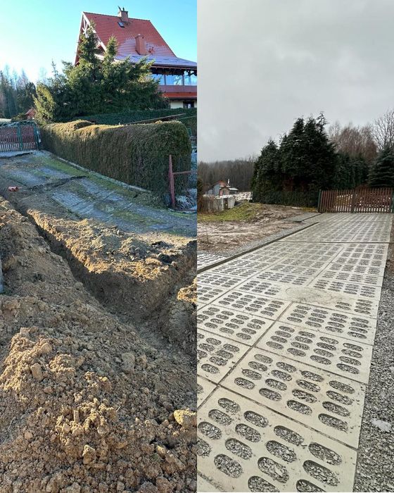 Drogi dojazdowe z płyt Jumbo # Utwardzanie Terenu , dróg