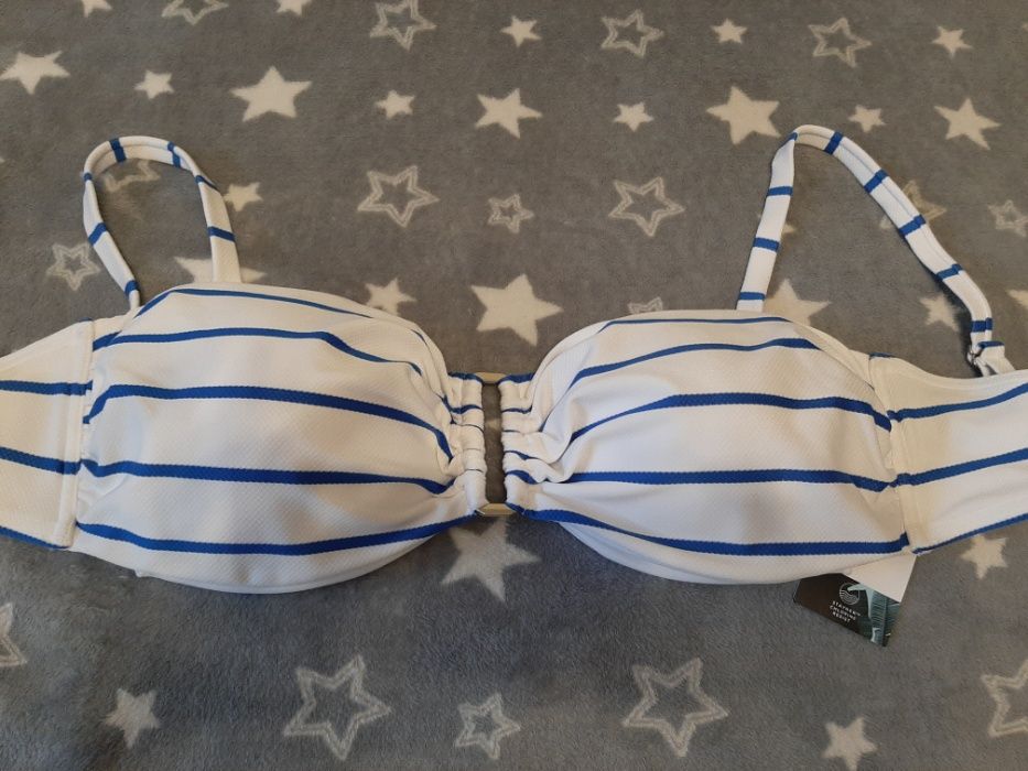 КОЛЛЕКЦИЯ M&S Лиф бикини-бандо в полоску р.22 с подкладкой