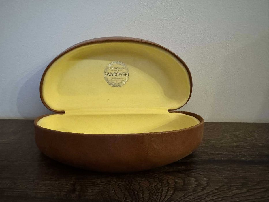Futerał na okulary brązowy swarowski cristal