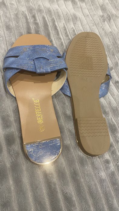 Chinelas ganga prateada