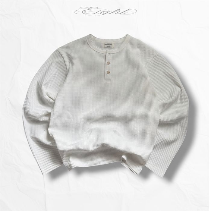 Henley longsleeve archive лонгслів хенлі no faith studios archive архів архівний old money polo ralph lauren вафельний лонг хенли на гудзиках