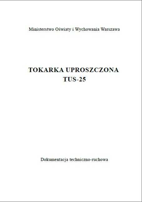 DTR TUS 25 Tokarka