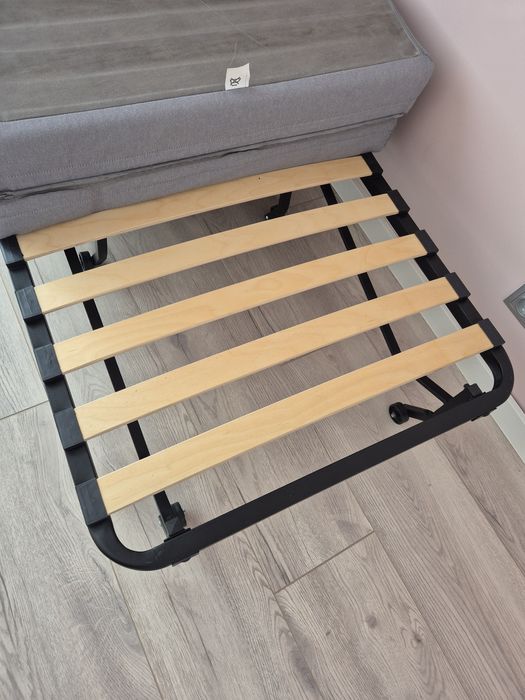 Ikea rozkładany szary fotel