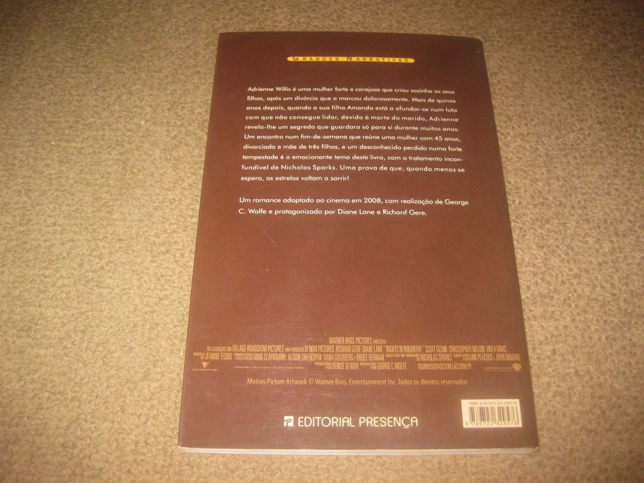 Livro "O Sorriso das Estrelas" de Nicholas Sparks