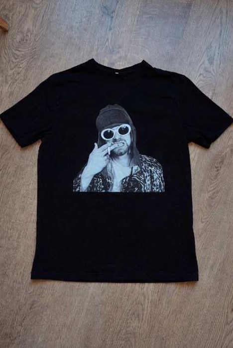 Футболка Nirvana Kurt Cobain принт винтаж oversize