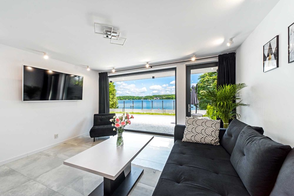 Duży apartament 8os z jacuzzi sauna, domek nad jeziorem mazury nocleg
