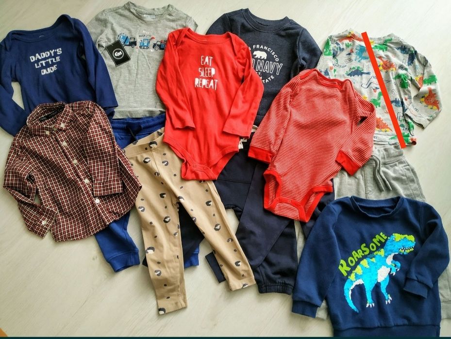 Величезний пакет брендового одягу хлопчик 12м-18м-2.5р.