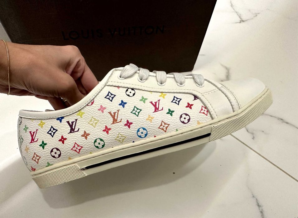 Sneakersy LV monogram białe skóra naturalna 41