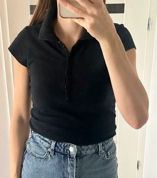 Koszulka polo czarna Amisu rozm. S