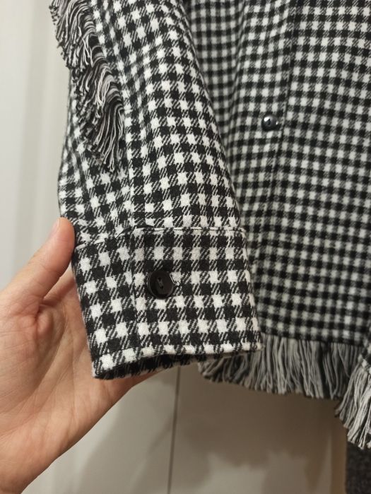 Байкова картата сорочка в ковбойскому стилі/Клетчатая рубашка