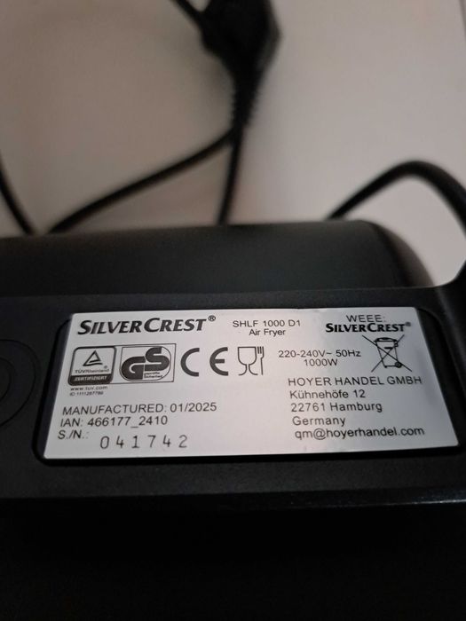 Frytkownica beztłuszczowa silvercrest