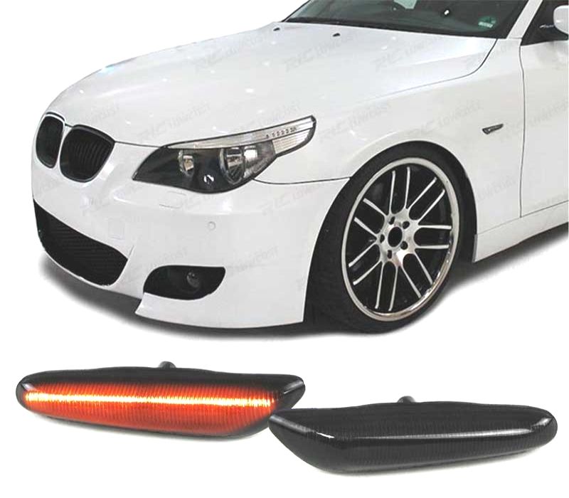 INDICADORES BMW E46 E60 E87 E84 E90 LATERAIS LED DINAMICOS FUMADO