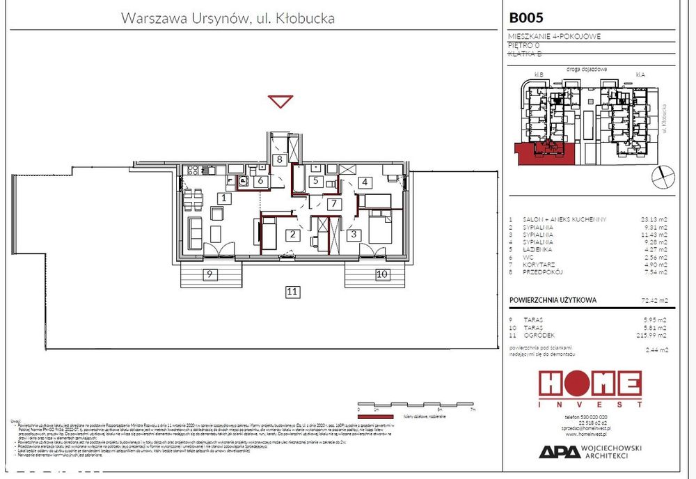 4-pokoje ,garaż ,ogródek 215,99m , 2xtaras, ul.Kłobucka 23A +projekt
