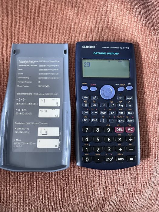 Інженерний науковий калькулятор Casio fx-83ES (нова батарейка)