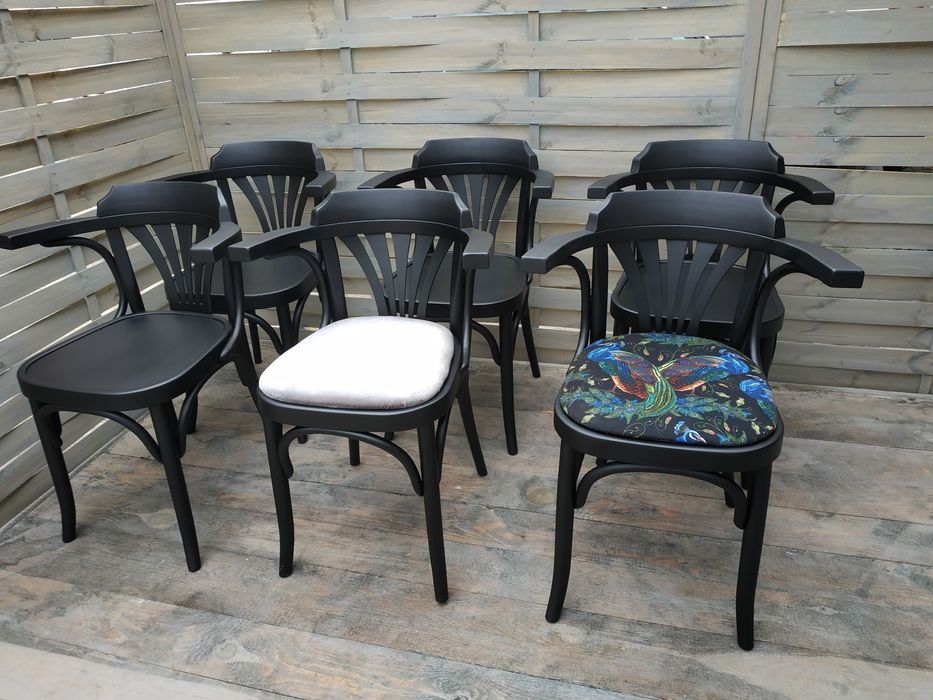Krzesła fotele thonet wachlarz vintage po renowacji 80sztuk
