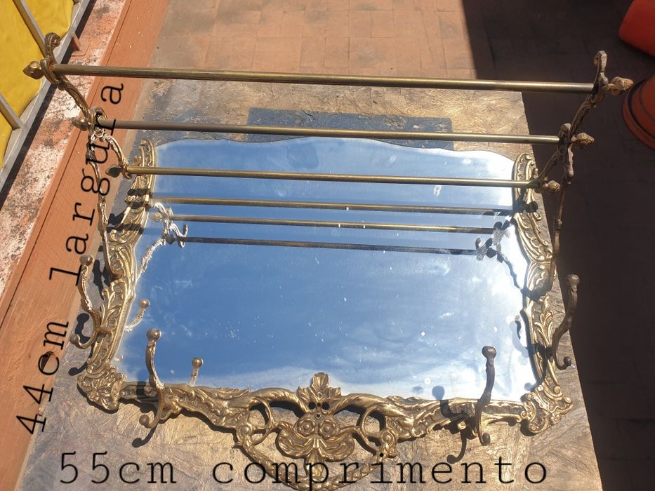 Espelho bengaleiro latão