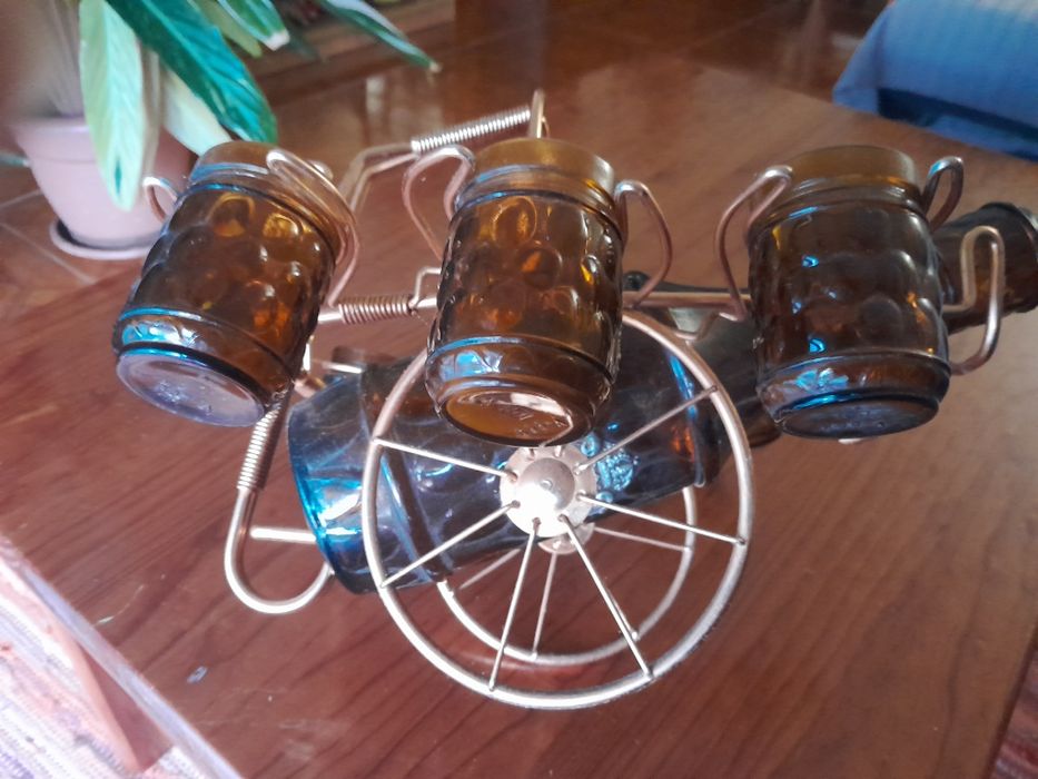 Suporte garrafas antigo