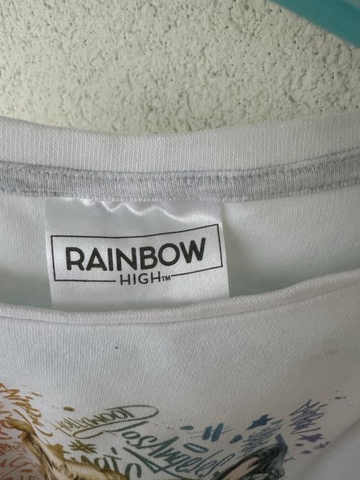 Biała bluzka długi rękaw / longsleeve George 122 / 128 Rainbow High