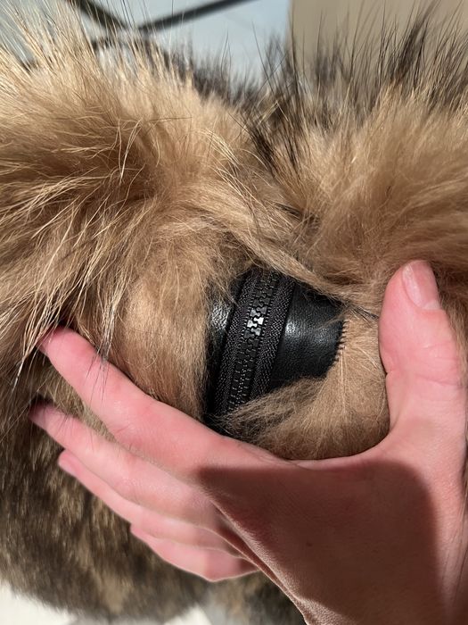 Жилетка хутро+шкіра S-M