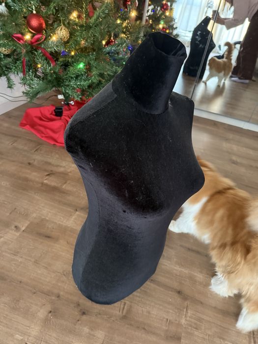 Busto de Costura Feminino Novo Veludo Preto