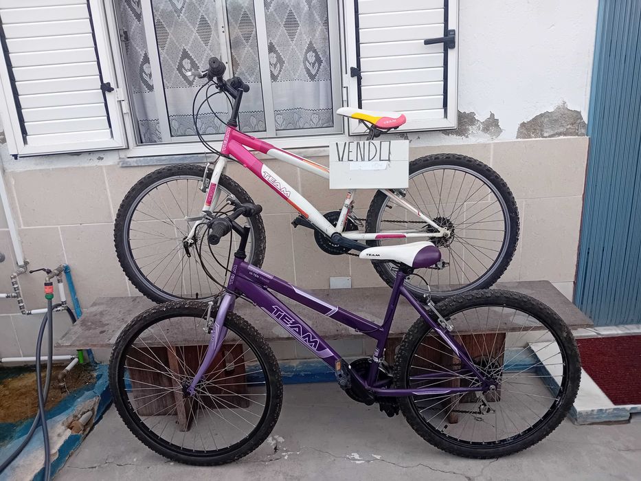 4 bicicletas, em bom estado e com pouco uso.