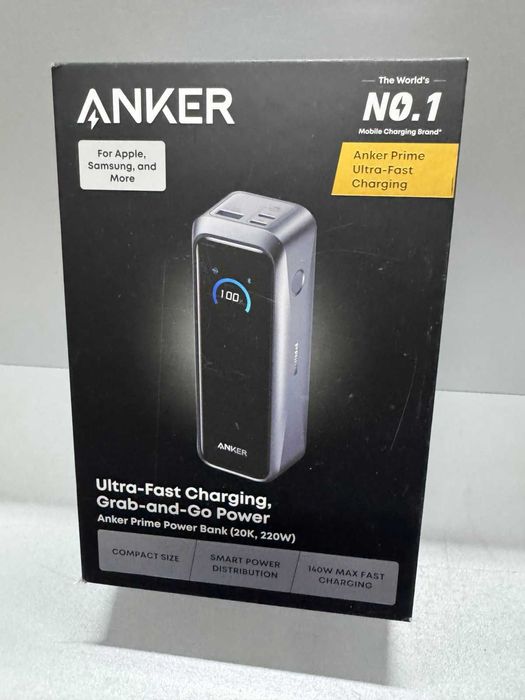 Anker Prime PowerBank павербанк 20000 мАч 220W (A110BH11) Новий!