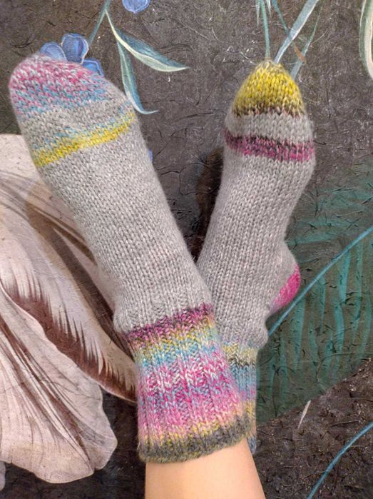 Шкарпетки теплі в'язані ручної роботи