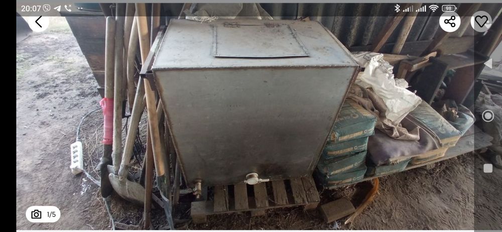 Бак нержавійка 270 літрів, ємність нержавійка 270 літрів. 
Висота 80 с