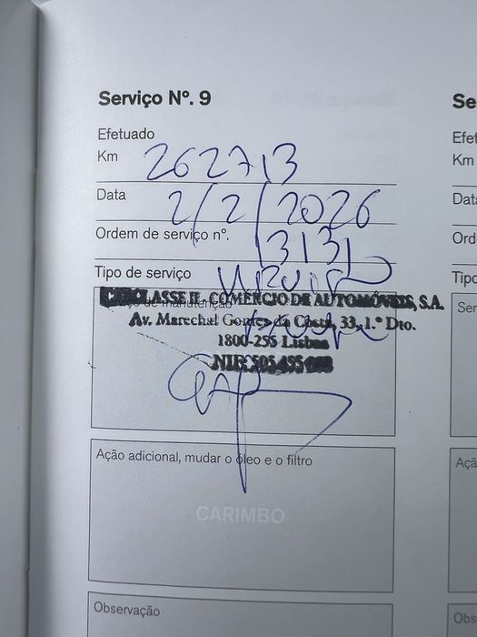 Volvo V60 D3  2.0   150Cv  Geartronic I 2019 I Histórico de Manutenção