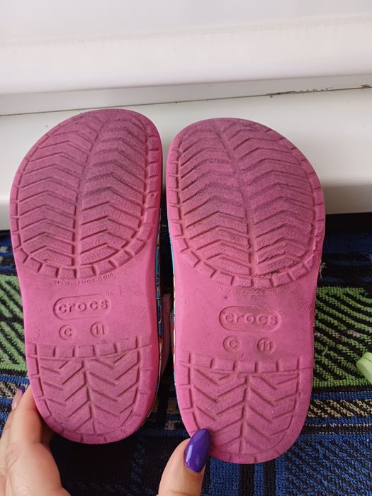 Рожеві шльопанці сабо крокси Crocs з дизайном Щенячий патруль С11 28