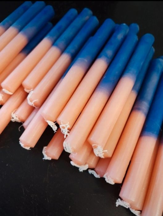 30 Velas bicolor rosa e azul, vela de Erê, Ibeiji, Cosme e Damião