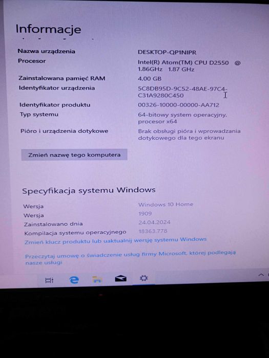 Komputer Asus Terminator 2, ASRock AD2550, Win10