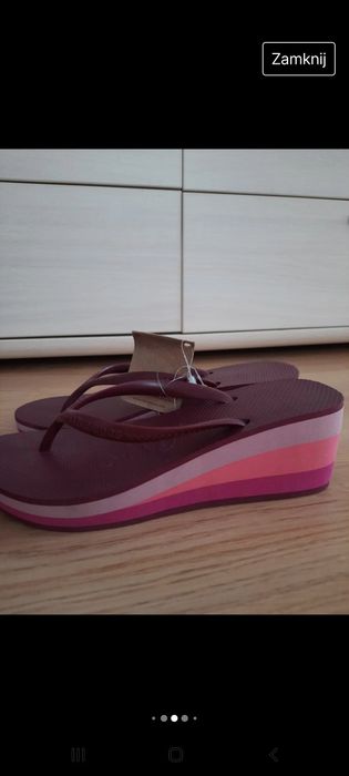 Klapki japonki na koturnie 36/37 Havaianas