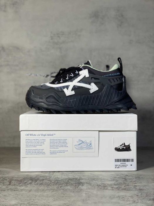 Кроси OFF White 1000 ODSY Green чорні з зеленим кросівки офвайт свага