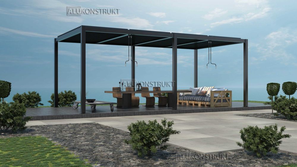 Pergola BIO-FIT Aluminiowa 600x300 Antracyt RAL 7016