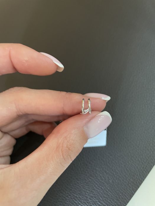 Новая серебряная сережка-кафа 925п