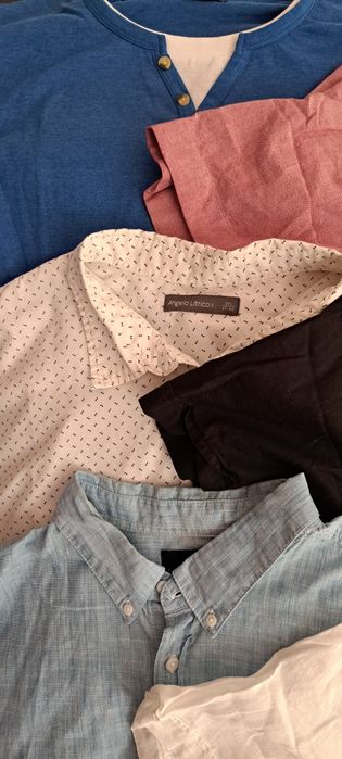 9x koszula z krótkim rękawem,  r. XXL. 47-48.