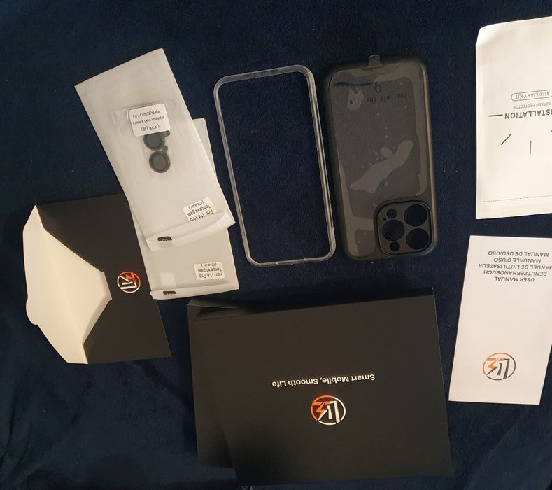 ochraniacz na obiektyw aparatu+etui+szkła iphone 14pro  / 14pro