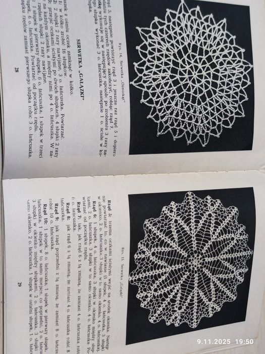 Szydełko wzory Serwetki konfekcja szydełkowa H. Gawrońska