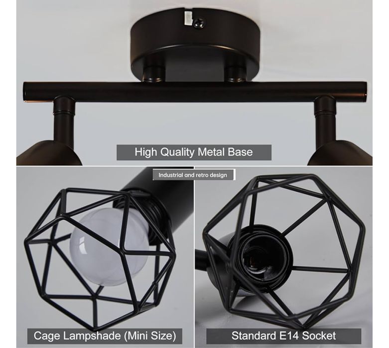 Lampa Sufitowa Żyrandol Kinkiet Vintage Industrial