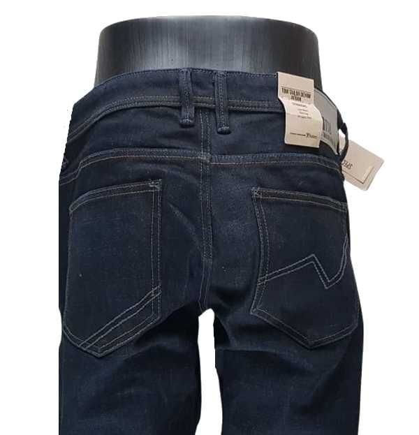 Nowe męskie jeansy Tom Tailor Aedan - Straight - granatowe oryg. rozmiar - W34/L32
