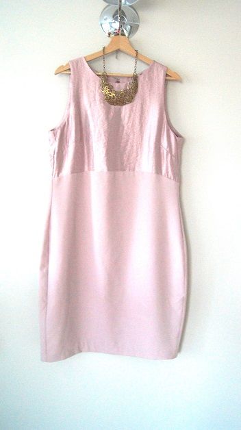 40 42XL pudrowyroz brudnyróż rozowa pastelowa prosta sukienka suknia