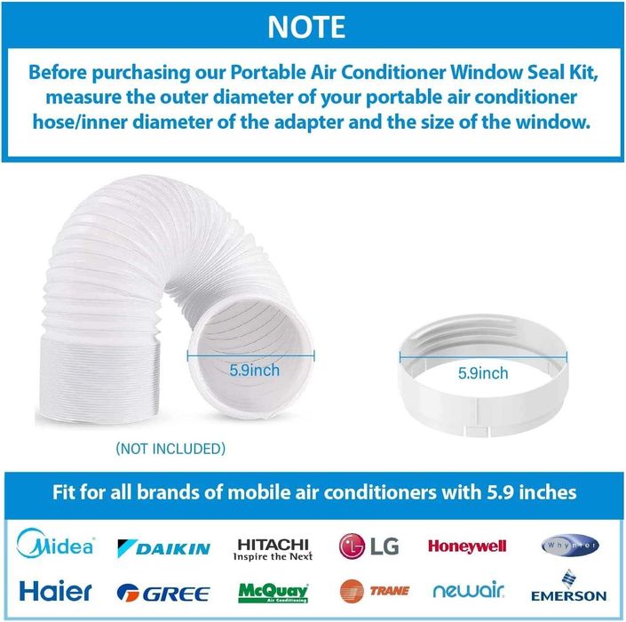 3 Kits de vedação de janela universal ar condicionado portátil - 15 cm