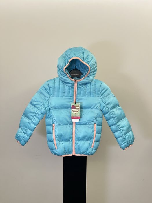 Нова демісезонна стьобана блакитна куртка Glo-Story для дівчинки 4-5 р