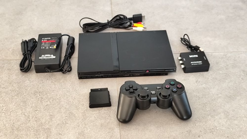 Konsola PlayStation 2 Slim SCPH-75004 PS2 Zestaw HDMI Bezprzewodowy Pad